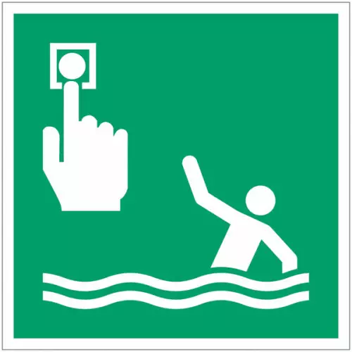 Panneau adhésif « Alarme homme à la mer » ISO 7010 - E069 Vente