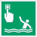 ISO 7010 „Mann-über-Bord-Alarm“ Klebeplatte – E069 Bester