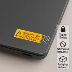 100 "Warranty void if seal broken or removed" Adhesive 2