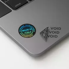 64 sellos hologrammed de garantía y seguridad de 19 mm marcados 2