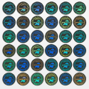 64 hologramm Garantie- und Sicherheitssiegel 19mm Aufschrift