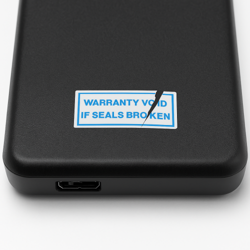 100 "Warranty void" Adhesive anti-tampering labels - 10x20mm