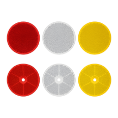 2 catadióptricos adhesivos de plástico rígido en 3 colores