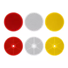 Paire de catadioptres autocollants de plastique en 3 couleurs