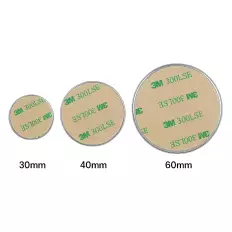 5 Piastre a disco metallico con biadesivo 3M™magnetico per