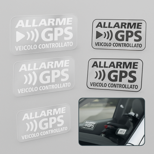 Autocolantes de advertência GPS e antirroubo para carro