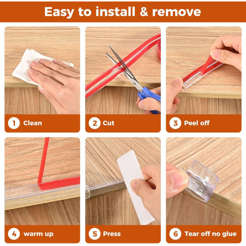 Klarer PVC-Eckschutz – 1-Meter-Streifen für Ecken- und