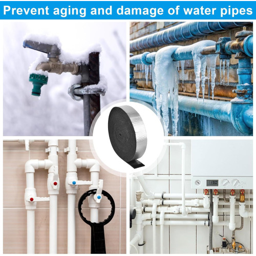 Ruban isolant auto-obturant pour tuyaux en aluminium — 50 mm ×