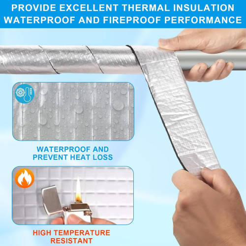 Self-sealing aluminum pipe insulation tape — 50 mm × 10 m