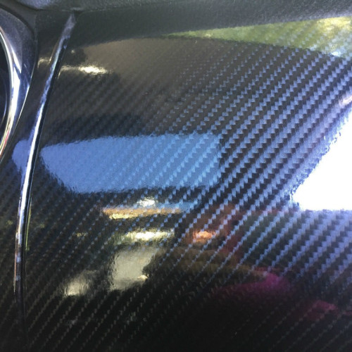 5D High Gloss Black Carbon Fiber Car Wrap decorative film Best