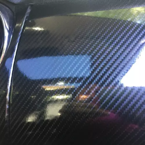 5D High Gloss Black Carbon Fiber Car Wrap decorative film Best