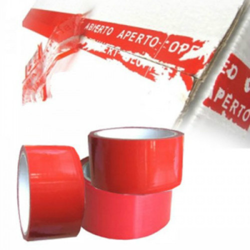 Klebendes manipulationssicheres Packband, rot, 50 Meter Bester