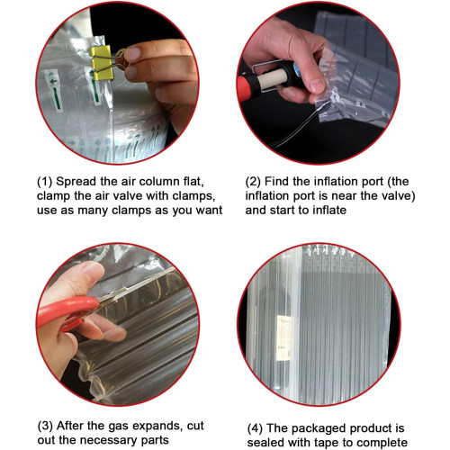 Aufblasbare Luftsäulenrolle aus PE/PA, 40 cm x 10 m –
