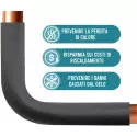 Manga isolante em espuma PE preta para tubos Ø13/Ø32 mm, 1,7 m