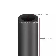 Funda aislante de espuma PE negra para tubos Ø13/Ø32 mm, 1,7 m 2