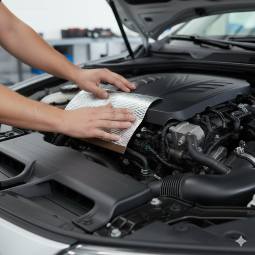 Panneau adhésif thermique en fibre de verre et...