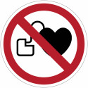 ISO 7010 Prohibition Signs "No access for pacemaker wearers" - P007