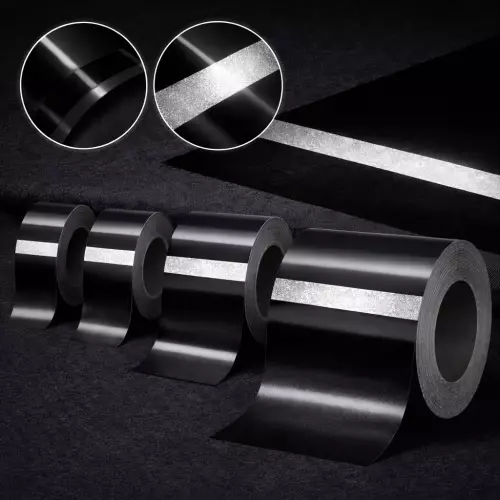 Cinta reflectante de vinilo negro scotchlite de...