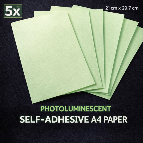 5x papier adhésif A4 phosphorescent pour...
