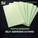 5x papier adhésif A4 phosphorescent pour imprimante jet d’encre