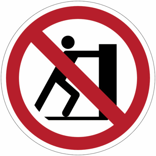 Panneaux d'interdiction de pousser (ISO 7010) -...