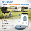 Sensor de Nível GPL/Propano Ultrassônico Bluetooth | Sem Perfuração