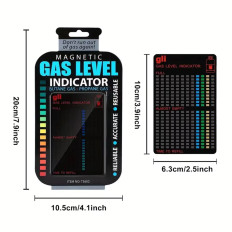 Magnetic gas level indicator for camping barbecue