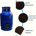 Magnetic gas level indicator for camping barbecue