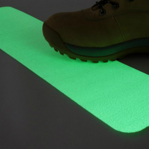 Phosphorescent anti-slip adhesive tape that glows in the dark -