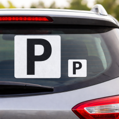 Vinyl Reflective Adhesive Symbol "P" Beginner, Set of 2... 2