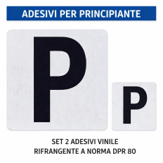 Etiqueta Adhesiva de vinilo reflectante "P" Principiante,...