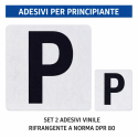 Vinil adesivo para etiquetas, refletivo "P", conjunto de 2 de acordo com DPR