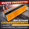 Wall Orange Reflector in black plastic - 1180x50x40mm