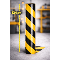 Reflective Black and Yellow chevron hazard warning safety film 2