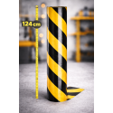 Brechende Klebefolie schwarz / gelb Streifen 124cm