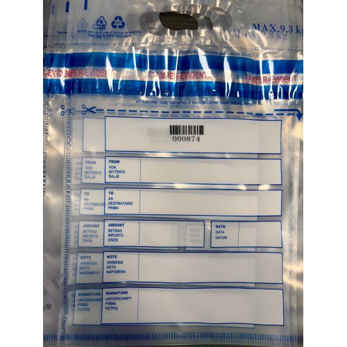 Value holder with numeric / barcode code, VOID...