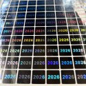 100 étiquettes adhésives holographiques de sécurité et de garantie argentées avec année mise à jour - 15 x 15 mm