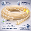 Tubo in Silicone Trasparente Alte Temperature – Rotolo 10 m (Ø a scelta)