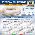 Transparent Silicone Hose for High Temperatures – 10 m Roll (Ø of your choice)