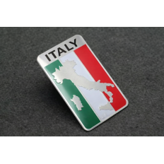 Pegatina en aluminio 3D  de la bandera italiana