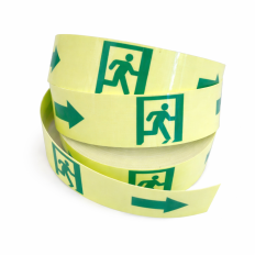 Notausgangsband aus Lumineszenzkleber PVC 50 mm x 2 Meter
