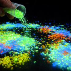 Sable phosphorescent et luminescent en verre qui...