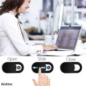 Webcam Cover Grande Ultra Sottile Scorrevole, Copri Telecamera Privacy per Laptop, PC, MacBook, iMac e Tablet, Nero,