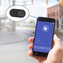 Große, ultradünne Webcam-Abdeckung zum Aufschieben, Sichtschutz für Laptop, PC, MacBook, iMac und Tablet, Schwarz