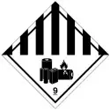 PE Class 9 Label – Miscellaneous Dangerous Substances and Articles “Battery”