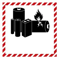 Etichetta in PVC Marchio batterie al litio neutro