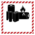 Etichetta in PVC Marchio batterie al litio neutro