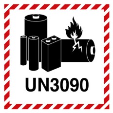 PE Lithium Battery Mark UN3090 – 100 x 100 mm
