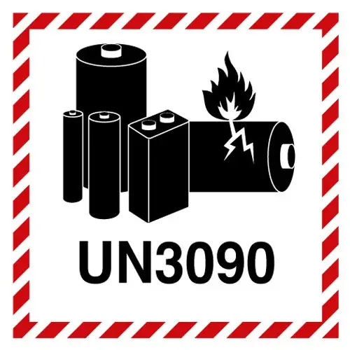 Etichetta in PE Marchio batterie al litio...