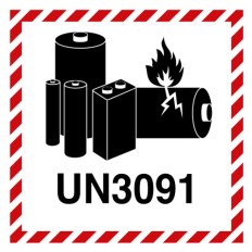 PE-Etikett – Kennzeichnung für Lithiumbatterien UN3091 –...